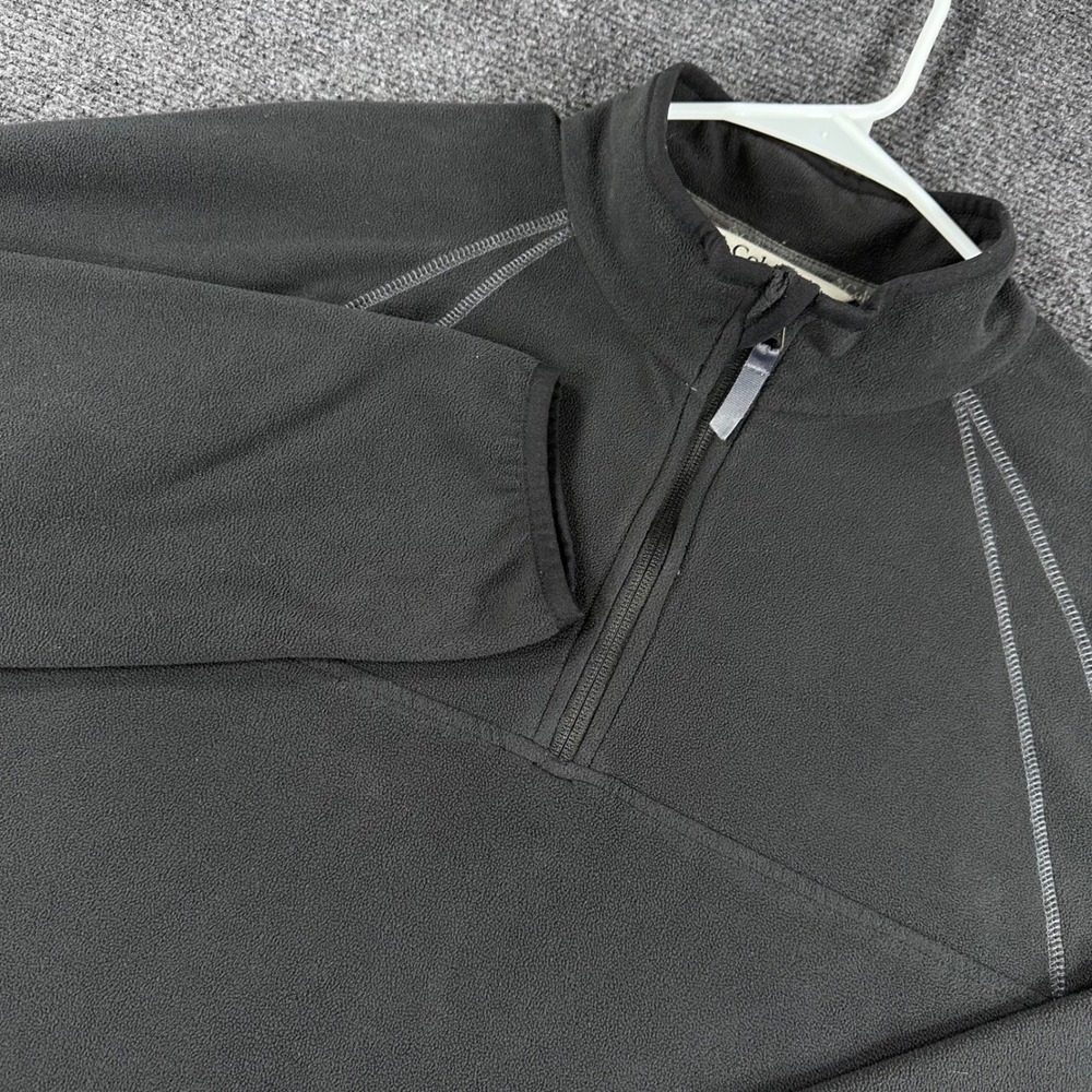 Columbia Fleece Pullover Mens L Large‎ Black Vertex Quarter Zip Mock Neck Jacket